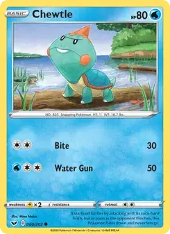 Chewtle 60/202 Sword & Shield Pokémon card