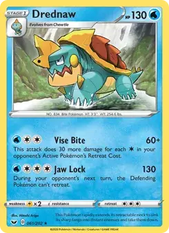 Drednaw 61/202 Sword & Shield Pokémon card