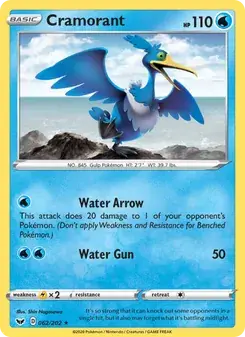 Cramorant 62/202 Sword & Shield Pokémon card