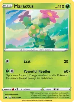 Maractus 7/202 Sword & Shield Pokémon card