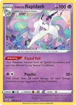 Galarian Rapidash 82/202 Sword & Shield Pokémon card