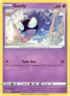 Gastly 83/202 Sword & Shield Pokémon card