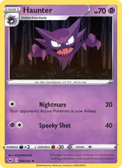 Haunter 84/202 Sword & Shield Pokémon card
