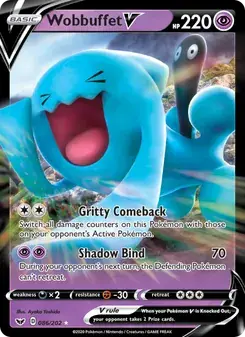 Wobbuffet V 86/202 Sword & Shield Pokémon card