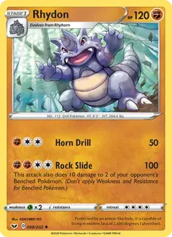 Rhydon 98/202 Sword & Shield Pokémon card
