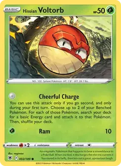 Hisuian Voltorb 002/189 Astral Radiance Pokémon card