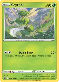 Scyther 005/189 Astral Radiance Pokémon card