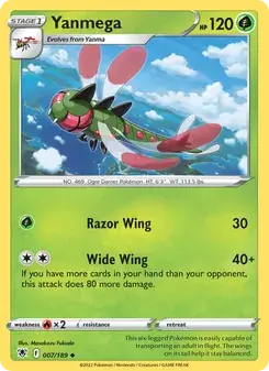 Yanmega 007/189 Astral Radiance Pokémon card