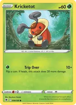 Kricketot 009/189 Astral Radiance Pokémon card