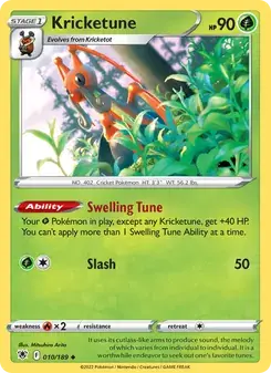 Kricketune 010/189 Astral Radiance Pokémon card
