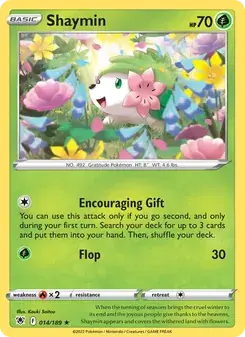 Shaymin 014/189 Astral Radiance Pokémon card