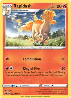 Rapidash 022/189 Astral Radiance Pokémon card