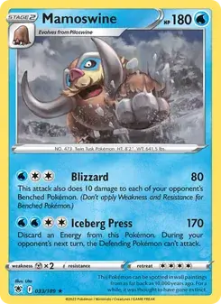 Mamoswine 033/189 Astral Radiance Pokémon card