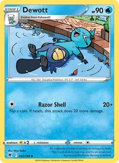 Dewott 042/189 Astral Radiance Pokémon card