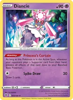 Diancie 068/189 Astral Radiance Pokémon card