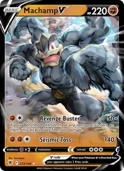 Machamp V 072/189 Astral Radiance Pokémon card
