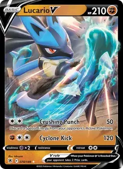 Lucario V 078/189 Astral Radiance Pokémon card