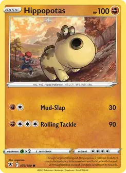 Hippopotas 079/189 Astral Radiance Pokémon card