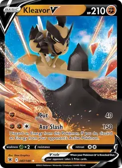 Kleavor V 087/189 Astral Radiance Pokémon card