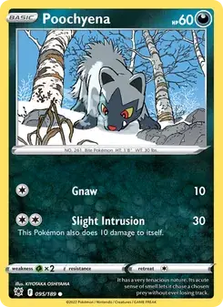 Poochyena 095/189 Astral Radiance Pokémon card