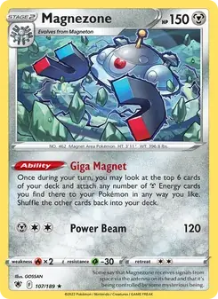 Magnezone 107/189 Astral Radiance Pokémon card