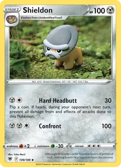 Shieldon 109/189 Astral Radiance Pokémon card