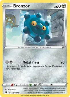 Bronzor 111/189 Astral Radiance Pokémon card