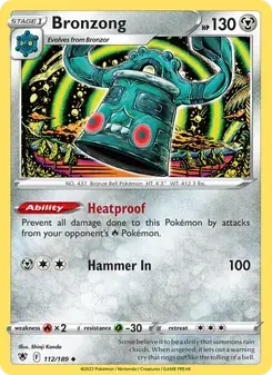 Bronzong 112/189 Astral Radiance Pokémon card