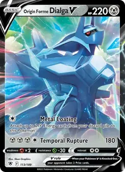 Origin Forme Dialga V 113/189 Astral Radiance Pokémon card