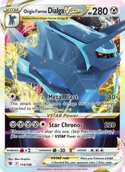 Origin Forme Dialga VSTAR 114/189 Astral Radiance Pokémon card