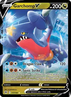 Garchomp V 117/189 Astral Radiance Pokémon card