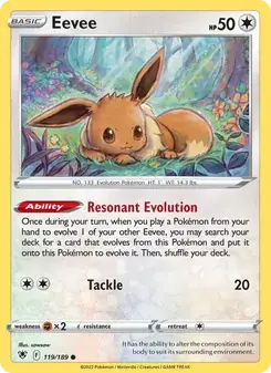 Eevee 119/189 Astral Radiance Pokémon card