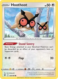 Hoothoot 120/189 Astral Radiance Pokémon card