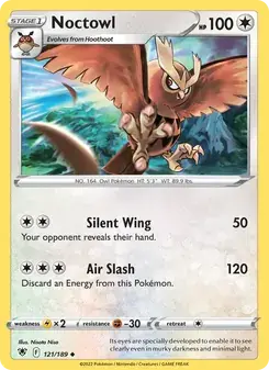 Noctowl 121/189 Astral Radiance Pokémon card