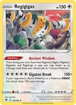 Regigigas 130/189 Astral Radiance Pokémon card