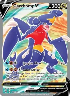 Garchomp V 178/189 Astral Radiance Pokémon card