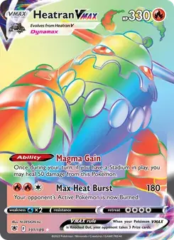 Heatran VMAX 191/189 Astral Radiance Pokémon card