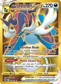 Hisuian Samurott VSTAR 209/189 Astral Radiance Pokémon card