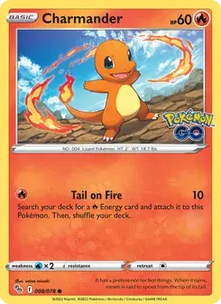 Charmander 008/78 Pokémon GO Pokémon card