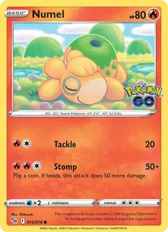 Numel 013/78 Pokémon GO Pokémon card