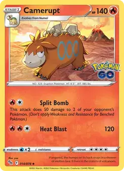 Camerupt 014/78 Pokémon GO Pokémon card