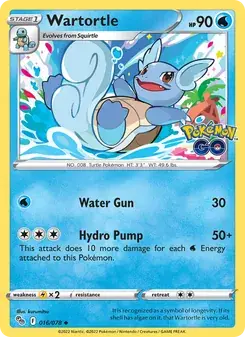 Wartortle 016/78 Pokémon GO Pokémon card