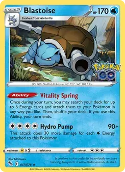 Blastoise 017/78 Pokémon GO Pokémon card