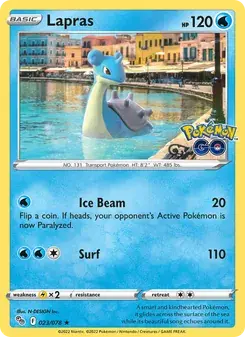 Lapras 023/78 Pokémon GO Pokémon card