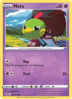 Natu 032/78 Pokémon GO Pokémon card