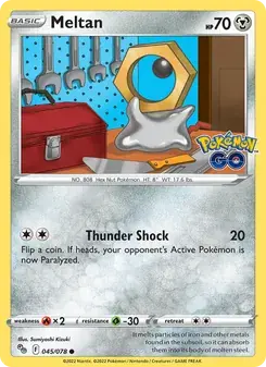 Meltan 045/78 Pokémon GO Pokémon card
