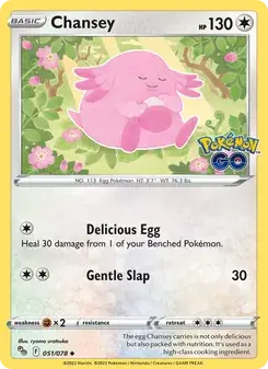 Chansey 051/78 Pokémon GO Pokémon card