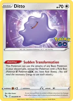 Ditto 053/78 Pokémon GO Pokémon card
