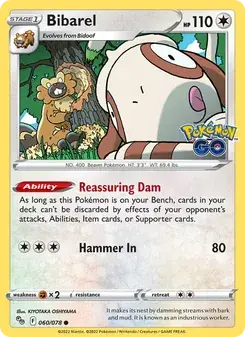 Bibarel 060/78 Pokémon GO Pokémon card
