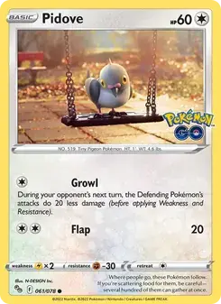 Pidove 061/78 Pokémon GO Pokémon card